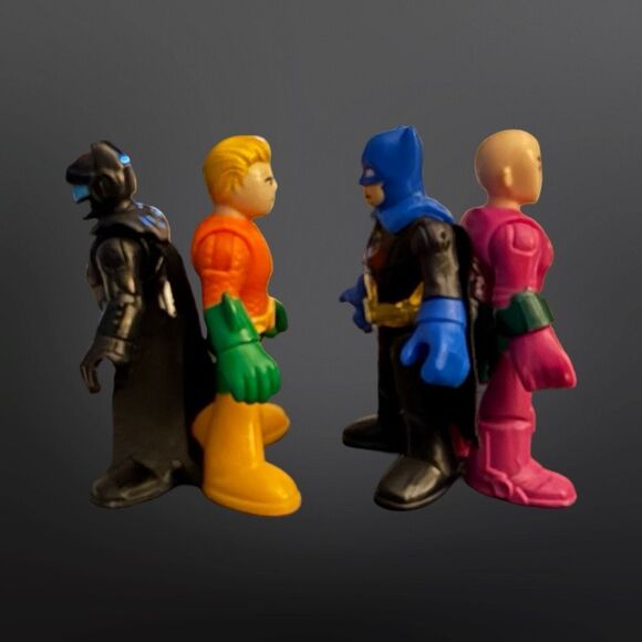 2015 Imaginext DC Super Heroes Action Figure Pack Lex Luther Batman Aquaman A6 - Picture 2 of 4